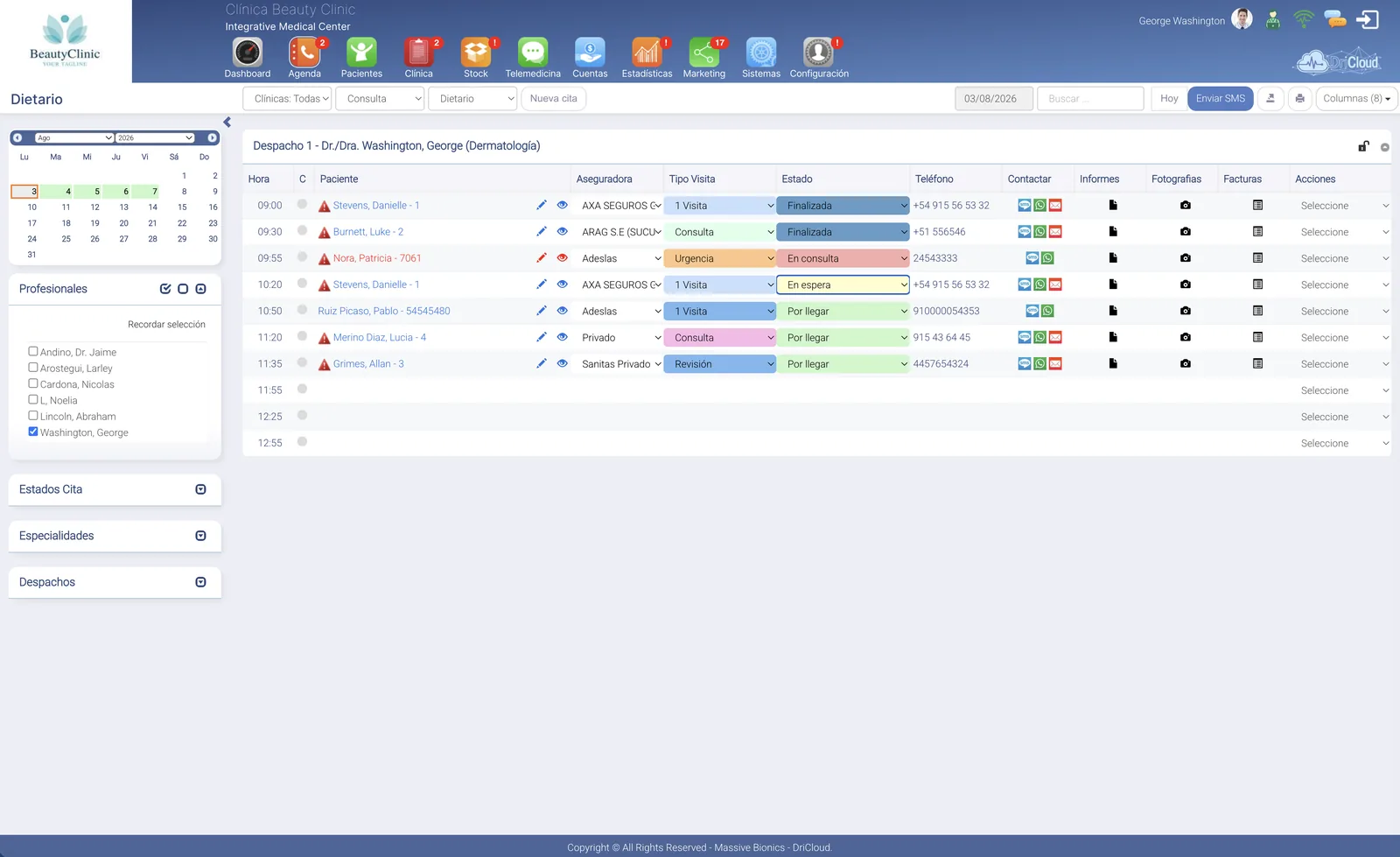 DriCloud: detalle de una cita