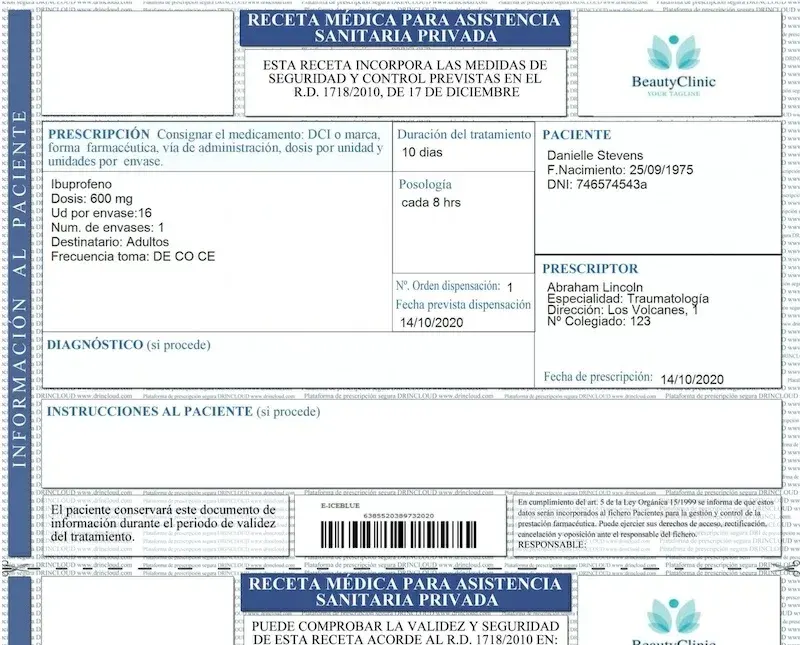 Personalización de mensajes a pacientes, informes, recetas, formularios...