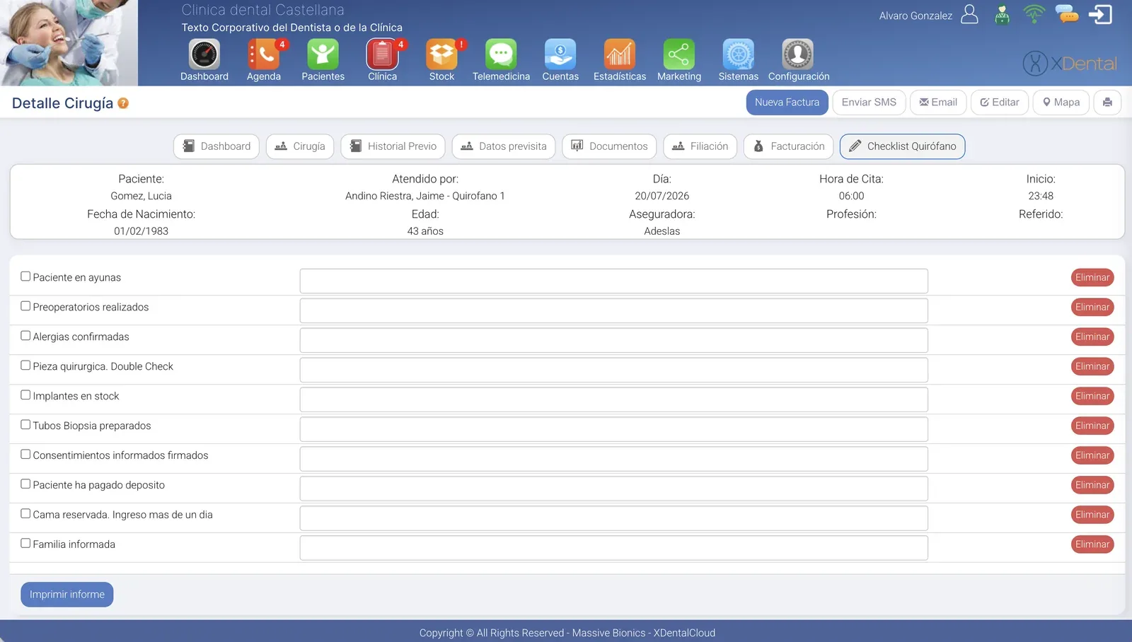 DriCloud: el checklist de seguridad de una cirugía