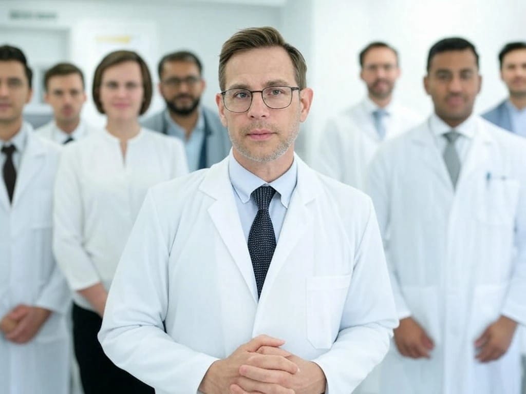 Colaboración con equipos clínicos" – Texto en español sobre el trabajo conjunto con profesionales de la salud.