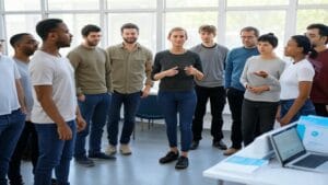 Ilustración que representa la conexión entre la salud pública y el bienestar mental, destacando su importancia en el bienestar general.